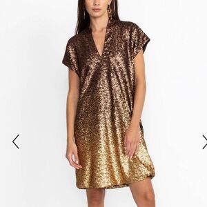 Johnny Was Ombré Sequin Bronze Dress